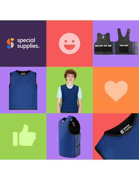 Chaleco de Compresión Sensorial con Peso Special Supplies Mediano Azul