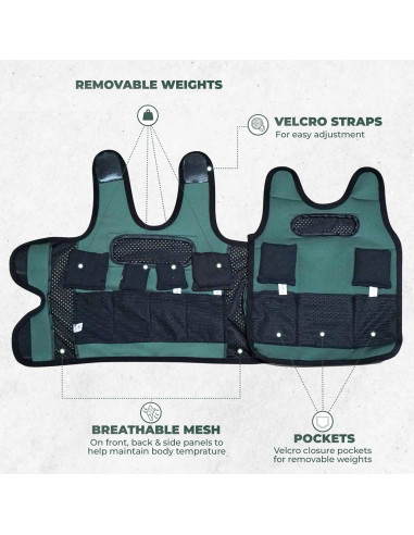 Chaleco con peso SENSORY4U para niños 0.9 kg ajustable