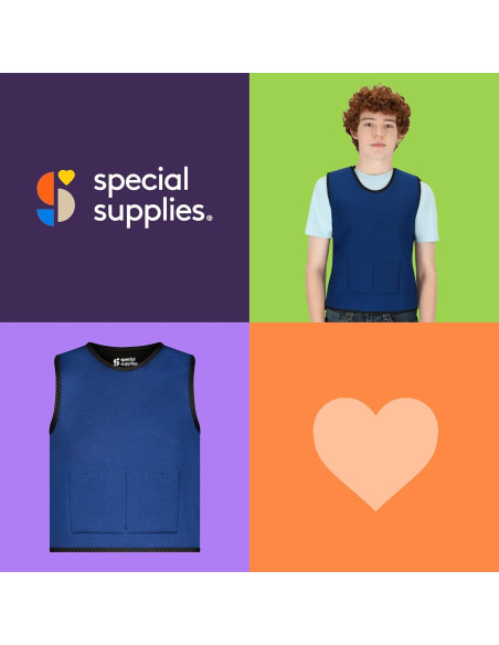 Chaleco de Compresión Sensorial con Peso Special Supplies Mediano Azul