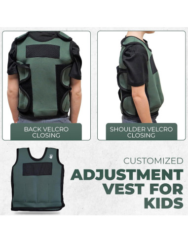 Chaleco con peso SENSORY4U para niños 0.9 kg ajustable