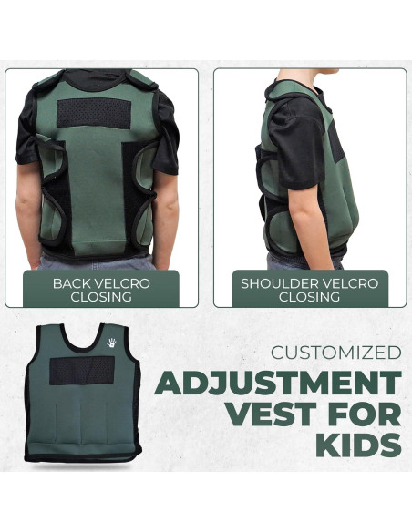 Chaleco con peso SENSORY4U para niños 0.9 kg ajustable