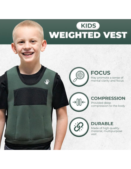 Chaleco con peso SENSORY4U para niños 0.9 kg ajustable