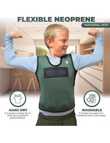 Chaleco con peso SENSORY4U para niños 0.9 kg ajustable