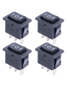 Interruptor Rocker Momentáneo Cuadrado TWTADE KCD1-2-123 6A 250V