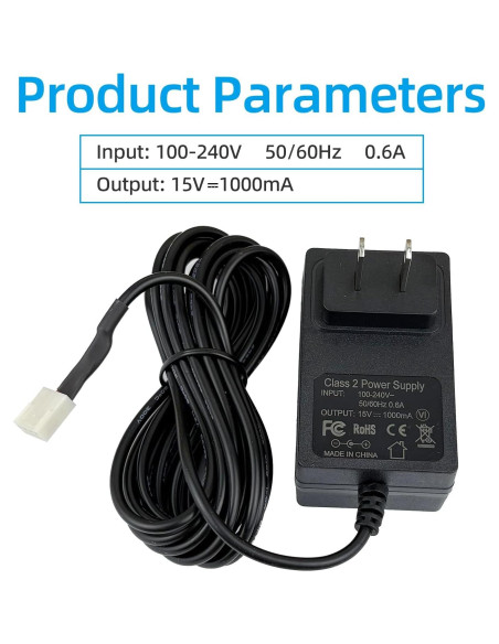 Transformador de 15V DC ANYINELEC para suavizador de agua V3186-06