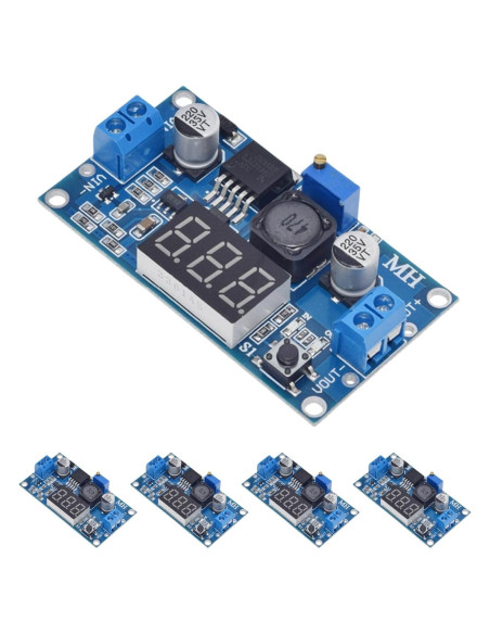 Paquete de 5 Módulos Convertidores Buck MUXWELL 3A LED 66x36mm