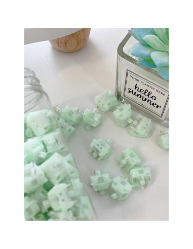 Interruptores Mecánicos Lineales BOYI Jadeite Green 40gf 35pcs