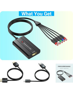 Convertidor de Componente Femenino a HDMI 1080P Die Xi 2