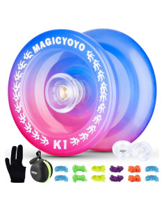 Yoyo Responsivo K1 SHUNGRU Azul Rosa con 12 Cuerdas y Accesorios