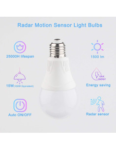 Bombilla LED con Sensor de Movimiento Radar CICINY 15W 5000K 2