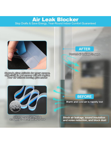 Tira de sellado de puerta Greymond 20 pies x 2 mm transparente