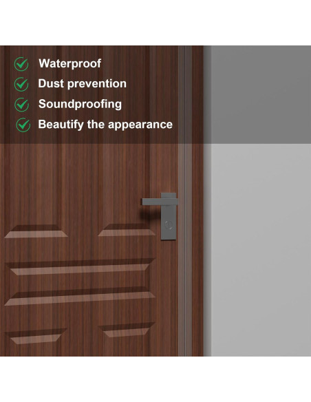 Tira de sellado de puerta Greymond 20 pies x 2 mm transparente