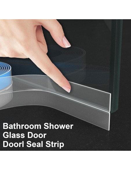 Tira de sellado de puerta Greymond 20 pies x 2 mm transparente