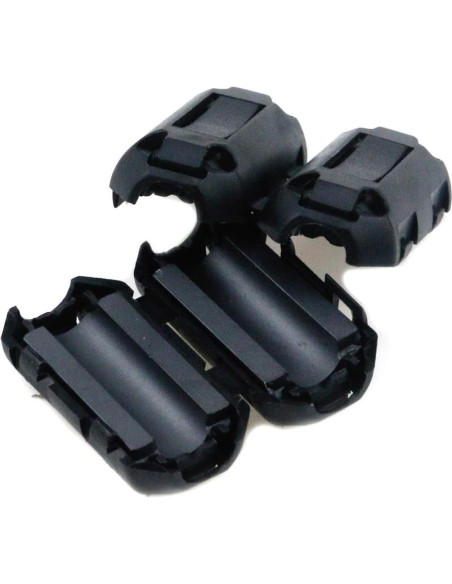 Anillo de Ferritas Clip Doble Quluxe 7mm Negro - Paquete de 20