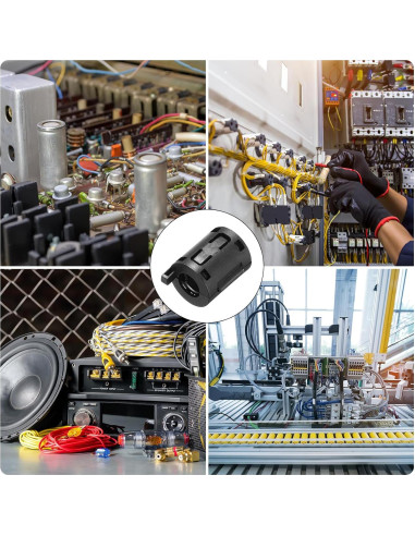 30 Pcs Núcleo de Anillo de Ferrita Clip-on uxcell 9mm Negro