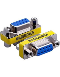 Paquete de 2 adaptadores DB9 hembra a hembra RS232 LuoQiuFa 2