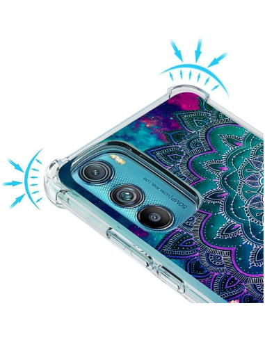 Funda Bumper Beaucov para Motorola Edge 2022 - Espacio de Flor Mandala