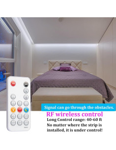 Tira LED 10m WOBANE Blanca Regulable con Control Remoto 600 LEDs 2