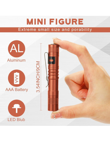 Hortsun 20 Linternas LED de Boligrafo Multicolor 9 cm