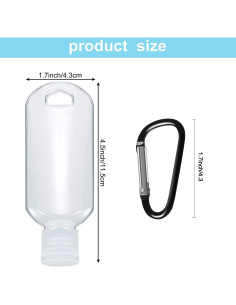 Juego de 8 Botellas de Viaje VHOPMORE 59 ml Reutilizables 2