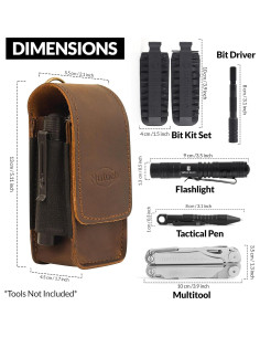 Funda de Multiherramienta EDC NUTUCH de Cuero Magnético 2