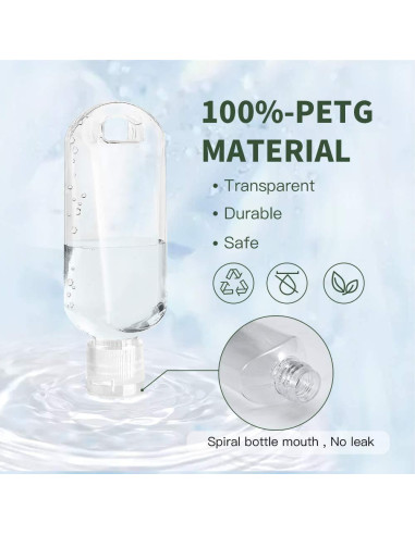 Juego de 8 Botellas de Viaje VHOPMORE 59 ml Reutilizables