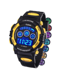 Reloj Digital Infantil Yadelai 869LB 50M Impermeable LED 7 Colores