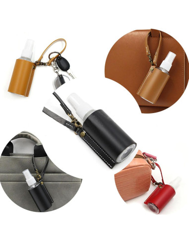 Soporte para Botella de Spray Sanitizante VKSG 60ml - Negro