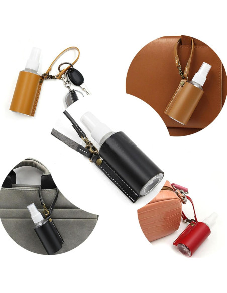 Soporte para Botella de Spray Sanitizante VKSG 60ml - Negro