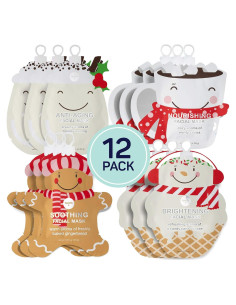 Máscaras Faciales SpaLife Holiday Treats 12-Pack Variadas