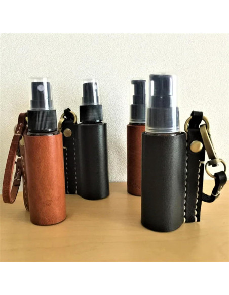 Soporte para Botella de Spray Sanitizante VKSG 60ml - Negro