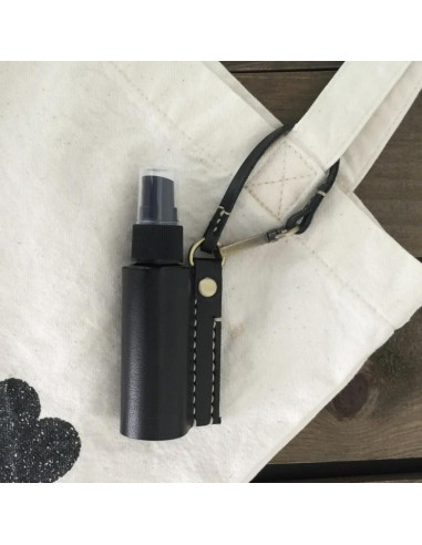 Soporte para Botella de Spray Sanitizante VKSG 60ml - Negro