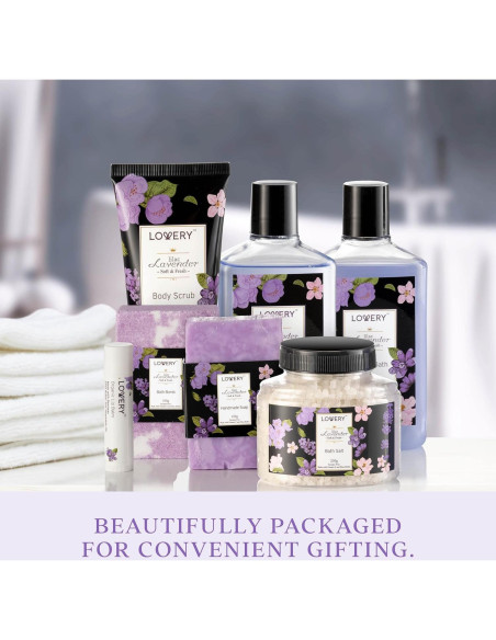 Cesta de Regalo Spa Lovery 10 Piezas - Jabón, Bomba, Aceite