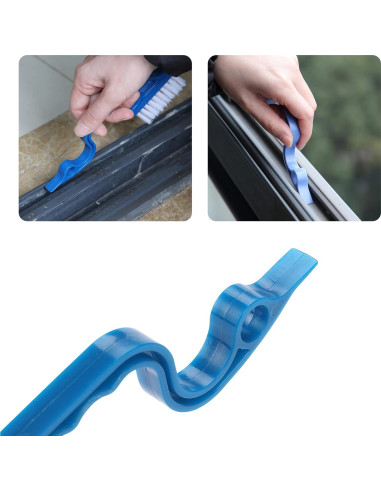 Cepillo de Limpieza de Rieles de Ventana Slick - Paquete de 2