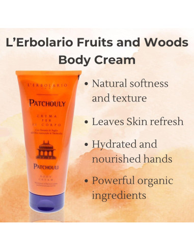 Crema Corporal L'Erbolario 190g - Hidratante con Pachulí