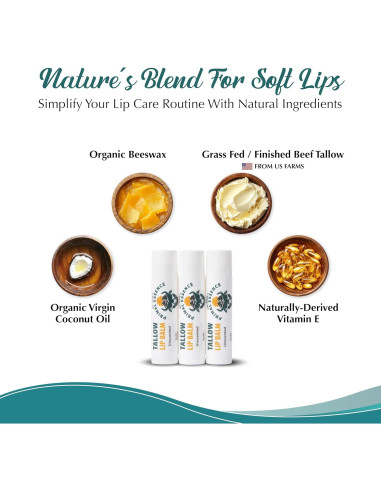 Bálsamo Labial Hidratante Dr. Dave's - Set de 3 Sin Fragancia