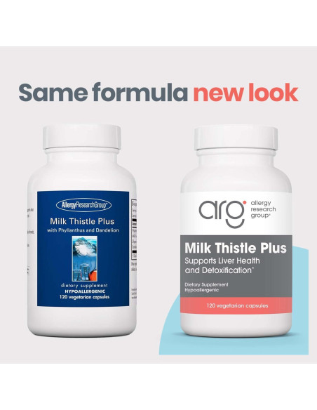 Suplemento Cardo Mariano Plus Allergy Research 120 Cápsulas