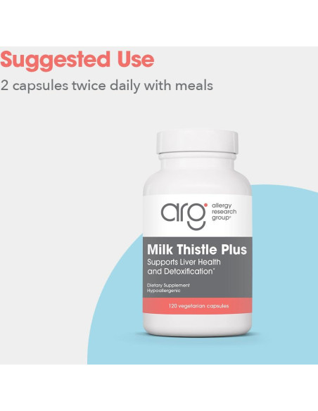 Suplemento Cardo Mariano Plus Allergy Research 120 Cápsulas