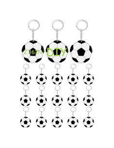 Paquete de 18 Llavero de Acrílico de Fútbol Taiyin 6 cm