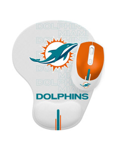 Mouse Inalámbrico y Alfombrilla SOAR NFL Delfines Miami