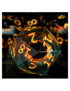 Conjunto de Dados Ojo de Dragón DND - 7 Piezas de Resina