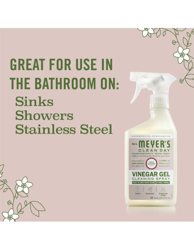 Spray Limpiador de Gel de Vinagre Mrs. Meyer's 473ml Flor de Manzana