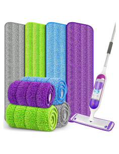 8 Almohadillas de Mopa Reutilizables FORSPEEDER 38.1 cm Microfibra