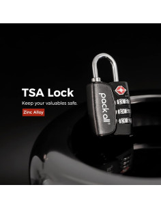 Candado de viaje Pack All TSA 4pcs Negro con indicador 2