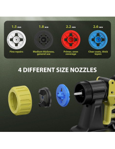Pulverizador de pintura inalámbrico 3D VO INN CPS004-D 1200ml 2