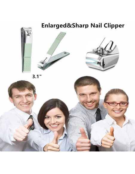 Juego de Manicura 7 Piezas Feiworui con Estuche Verde Juego de Manicura 7 Piezas Feiworui con Estuche Verde