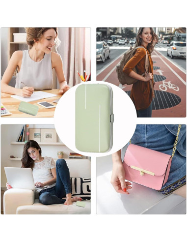 Juego de Manicura 7 Piezas Feiworui con Estuche Verde