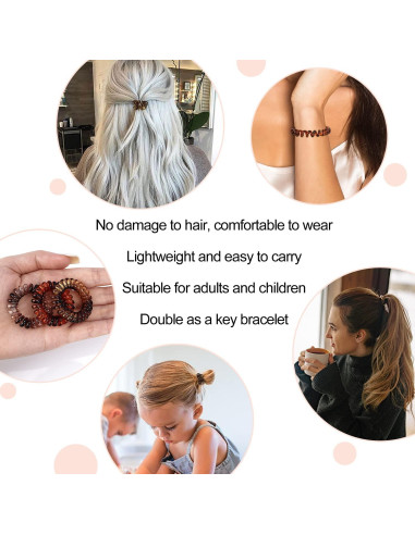 Laos de Cabelo Espirais JessLab - 20 Peas mbar, Sem Danos