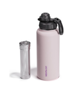 Botella Infusora de Té Vesmoon 0.95L Acero Inoxidable Lila