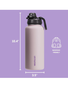 Botella Infusora de Té Vesmoon 0.95L Acero Inoxidable Lila 2